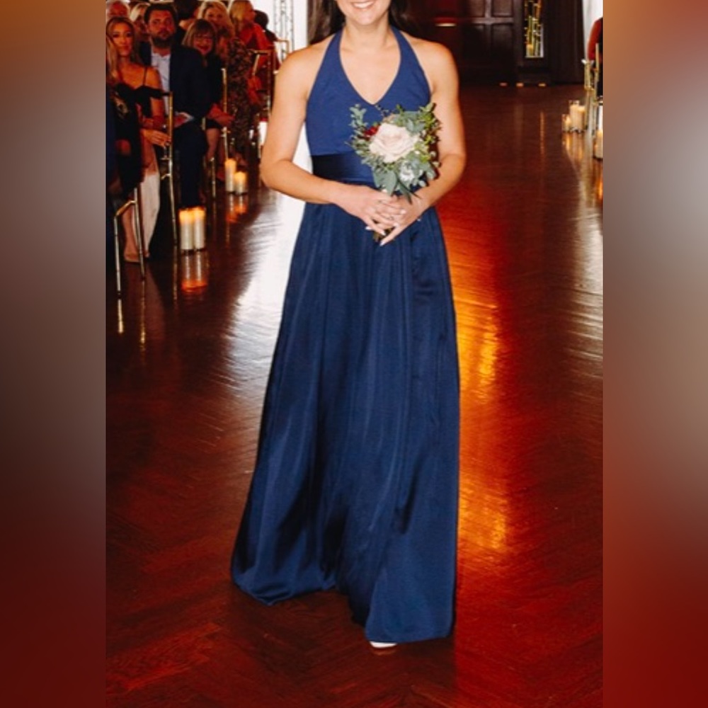 Navy Vera Wang White Collection Bridesmaid Dress